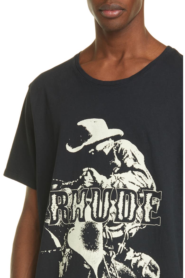 Saddle Graphic Tee, Alternate, color, BLACK