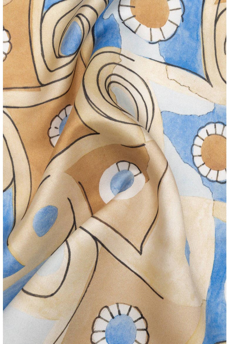 Prato - Silk Pocket Square for Men, Alternate, color, Yellow and Blue
