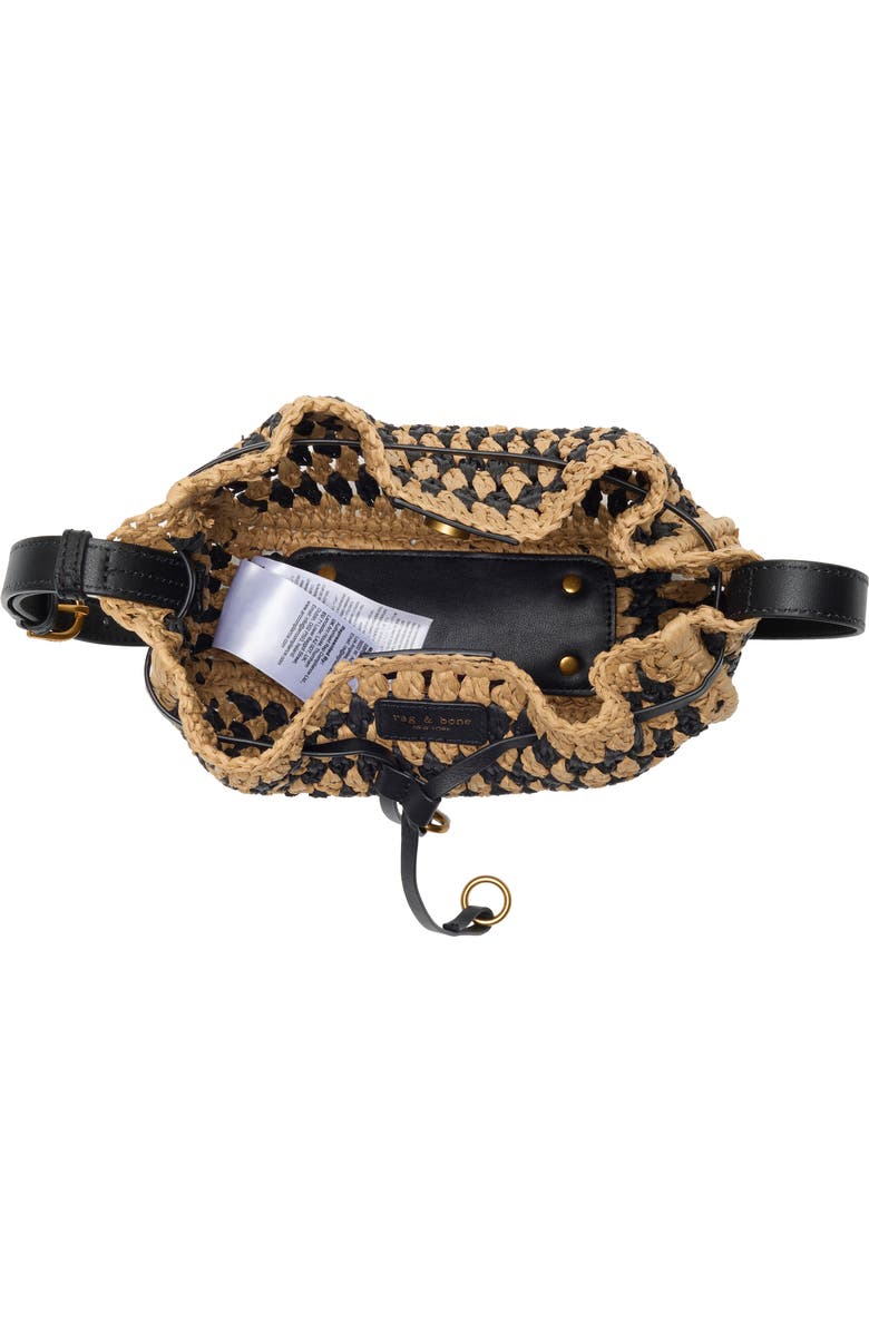rag & bone River Raffia Crossbody Bag, Alternate, color, Black Mult
