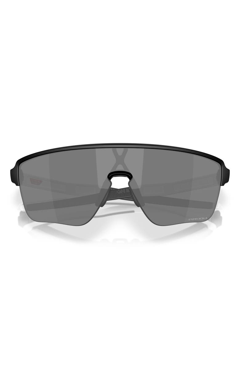 Oakley Corridor 142mm Semi Rimless Prizm<sup>™</sup> Polarized Shield Sunglasses, Main, color, Matte Black