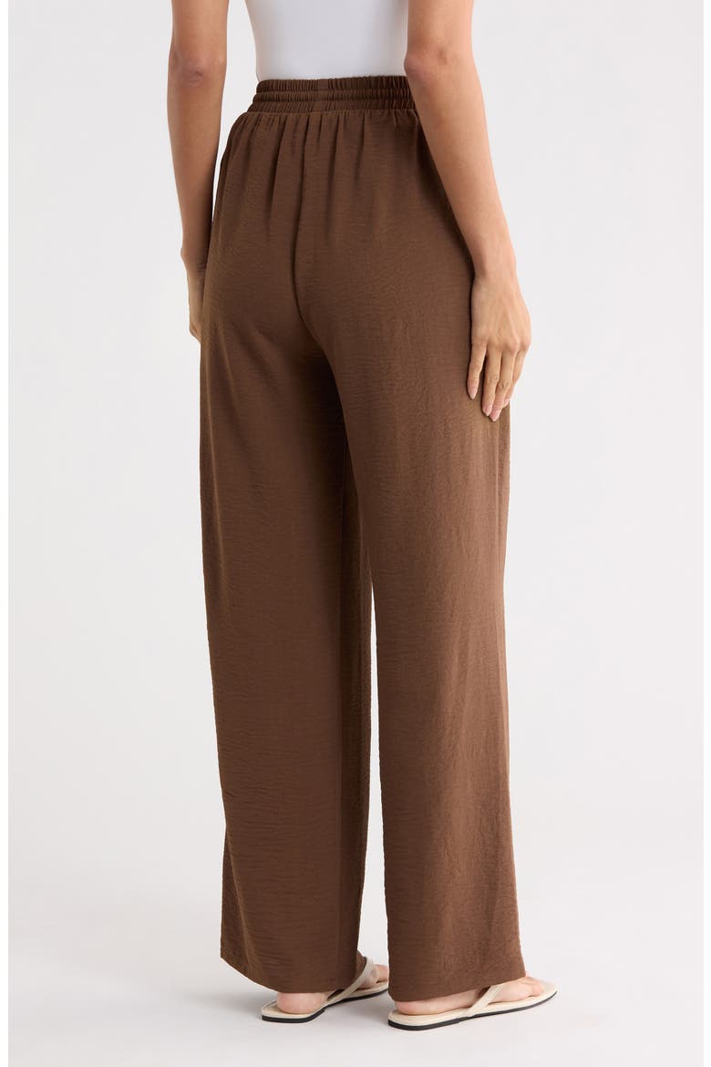 Airflow Pull-On Wide Leg Pants, Alternate, color, BROWN TERRA