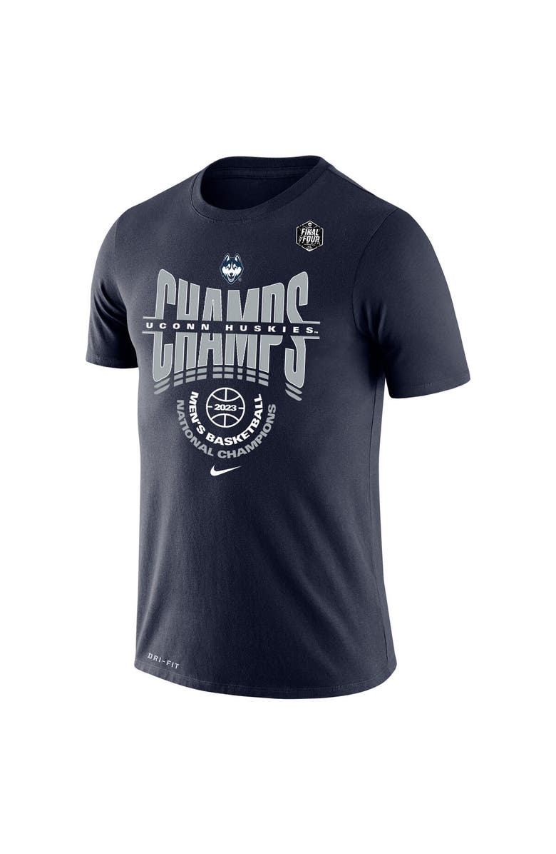 Nike Navy UConn Huskies 2023 NCAA Men's Basketball National Champions Locker Room Big & Tall Performance T-Shirt, Alternate, color, 