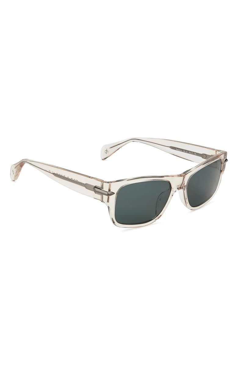 rag & bone 55mm Square Sunglasses, Alternate, color, Crystal