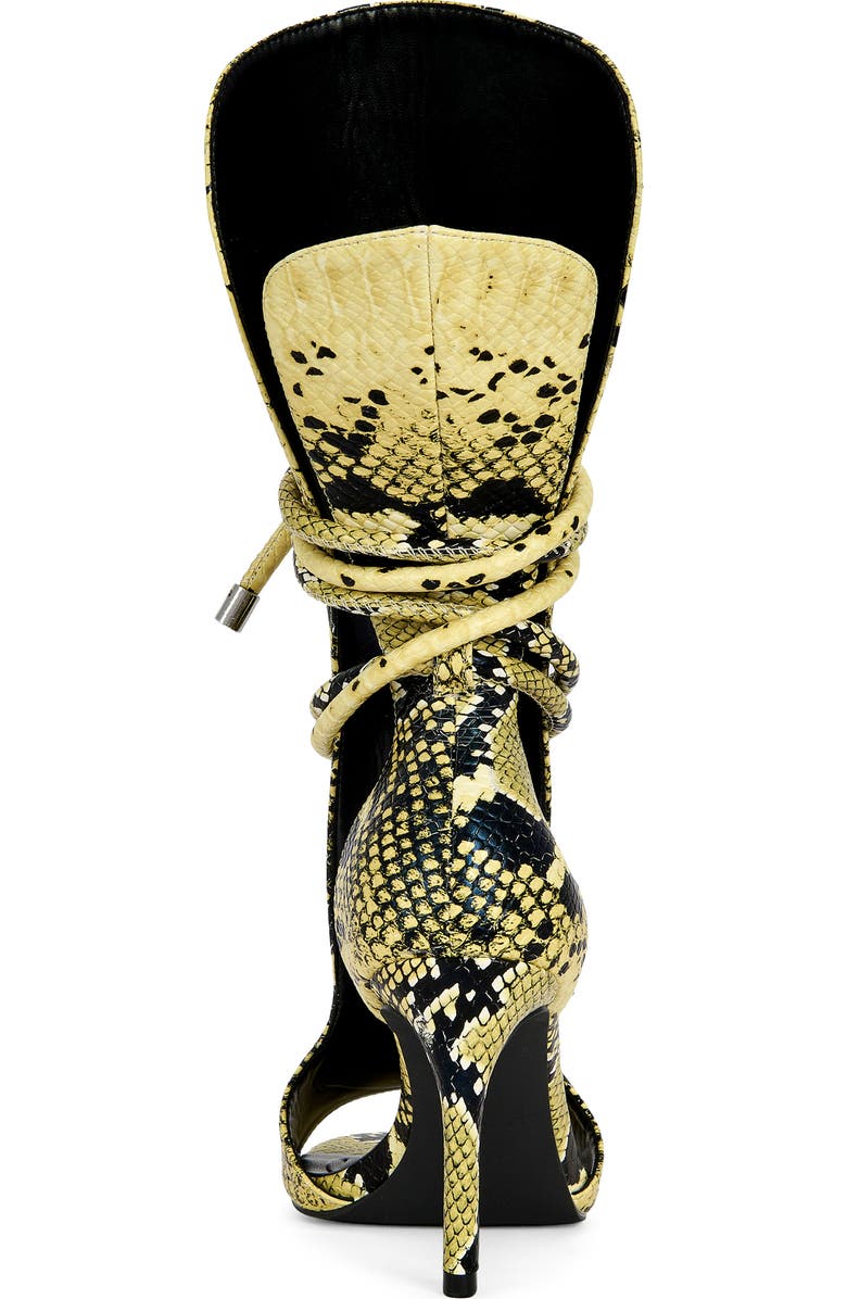 AZALEA WANG Bocker Snakeskin Embossed Sandal, Alternate, color, Yellow Multi