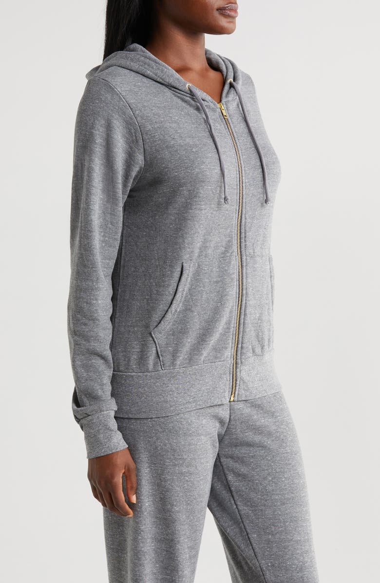 Aviator Nation Bolt Zip Hoodie, Alternate, color, Heather Grey