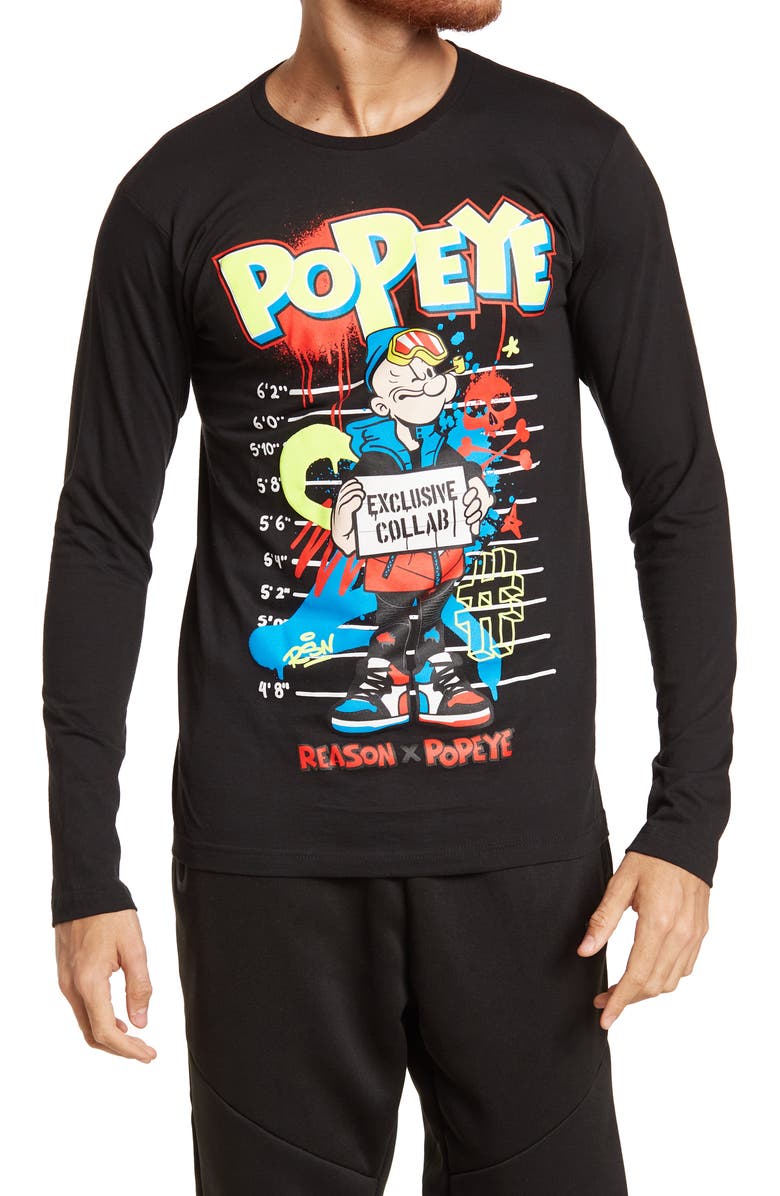 Reason Popeye Long Sleeve Graphic T-Shirt, Main, color, 