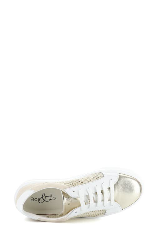 Bos. & Co. Marlo Platform Sneaker In Gold/white
