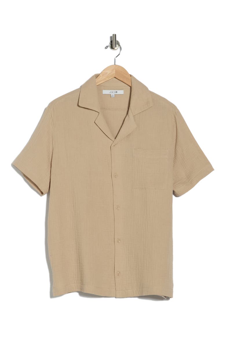 Gauze Camp Shirt, Alternate, color, WEATHERED TEAK