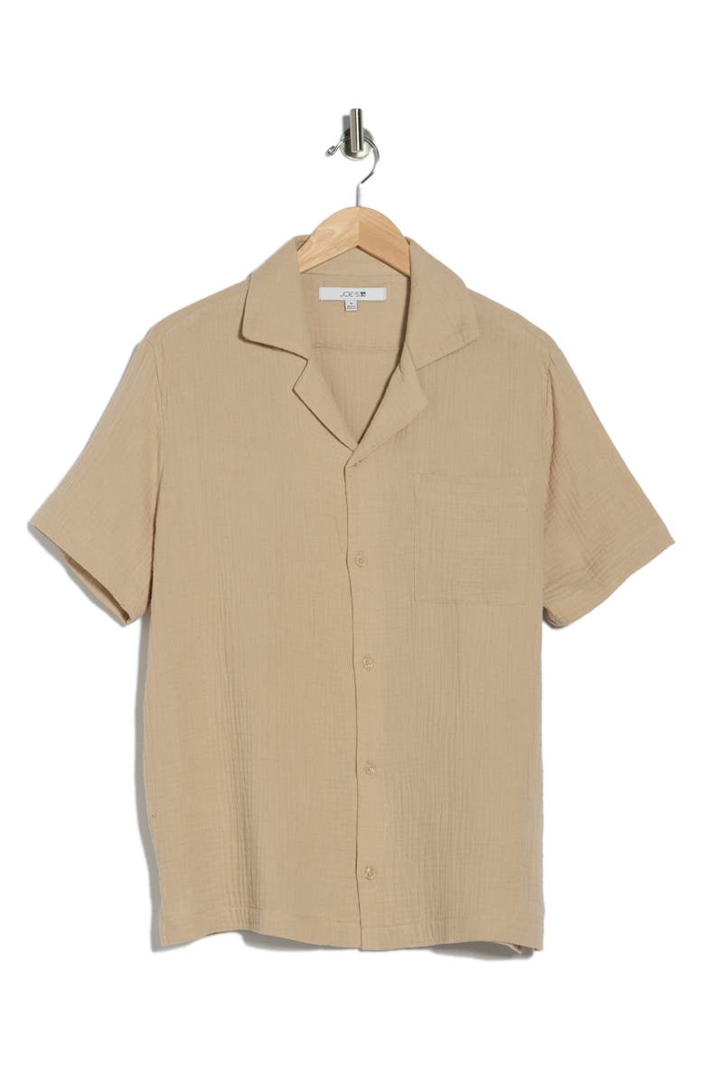 Joe's Gauze Camp Shirt, Main, color, Weathered Teak