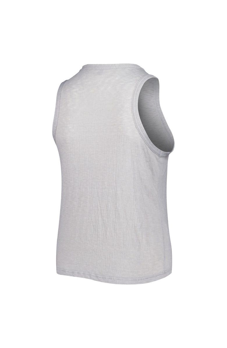 SOFT AS A GRAPE Women's Soft as a Grape Gray Colorado Rockies Plus Size High Neck Tri-Blend Tank Top, Alternate, color, Gray