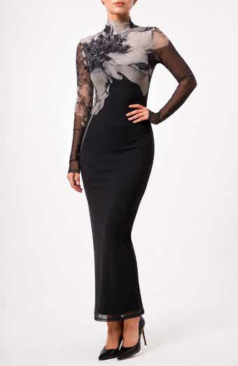 Stormy Long Sleeve Mesh Gown