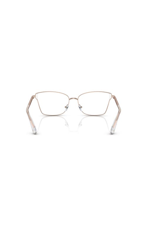 Michael Kors 53mm Rectangle Optical Glasses In Gold