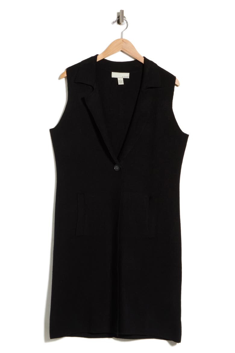 Whitney Longline Vest, Alternate, color, BLACK