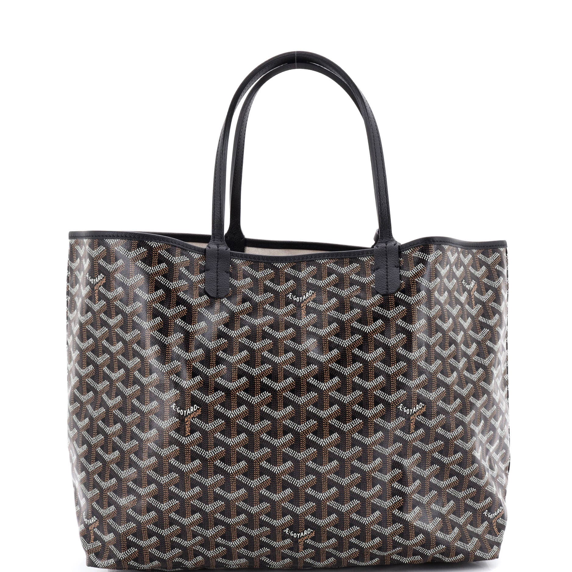 Pre-Owned Goyard Saint Louis Tote Coated Canvas PM, Main, color, Black