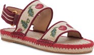 Valentino Garavani Cherryfic Double Strap Slingback Espadrille Sandal