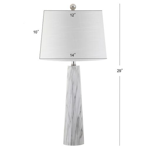 Jonathan Y Designs Bradley 29in Resin Table Lamp In White/black