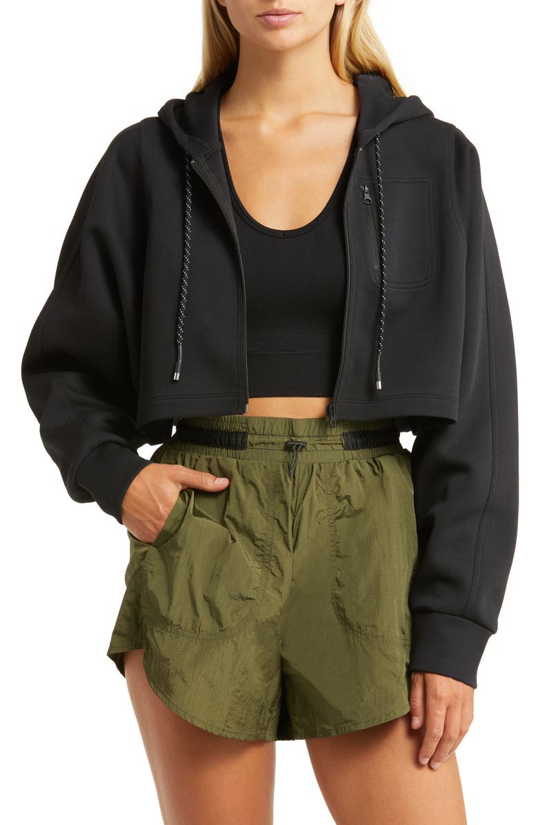 Zella Helium Crop Hoodie Jacket, Main, color, 