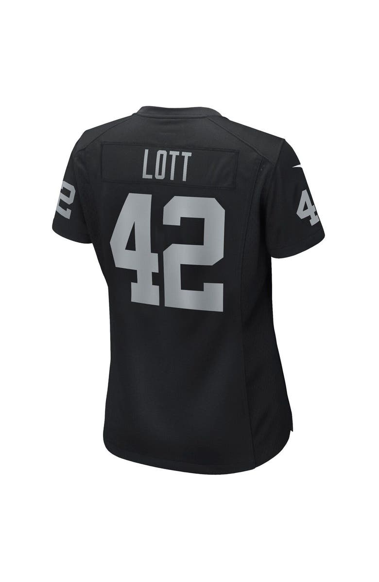 Nike Women's Nike Ronnie Lott Black Las Vegas Raiders Game Retired Player Jersey, Alternate, color,