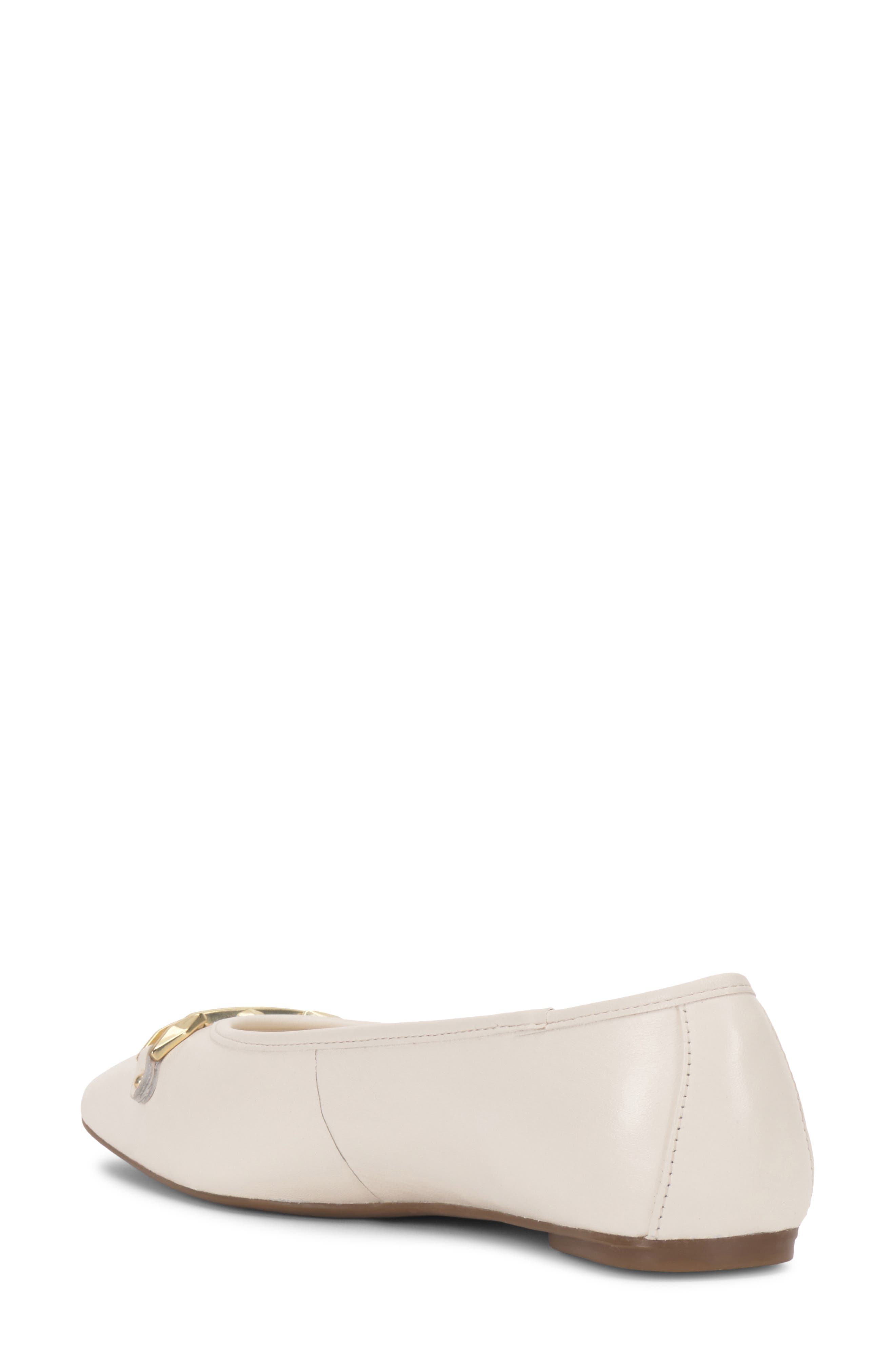 Vince Camuto Virna Square Toe Flat, Alternate, color, Coconut Cream