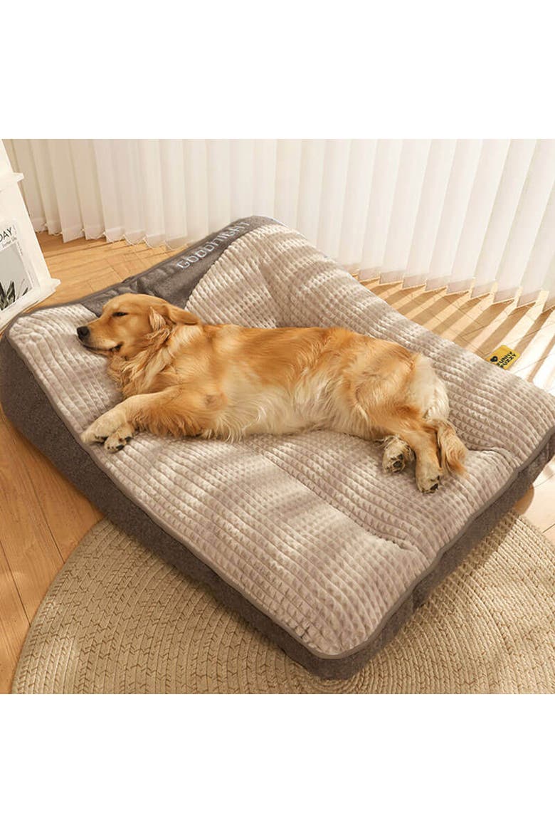 Scratch-resistant Dog Cushion Bed, Alternate, color, Brown