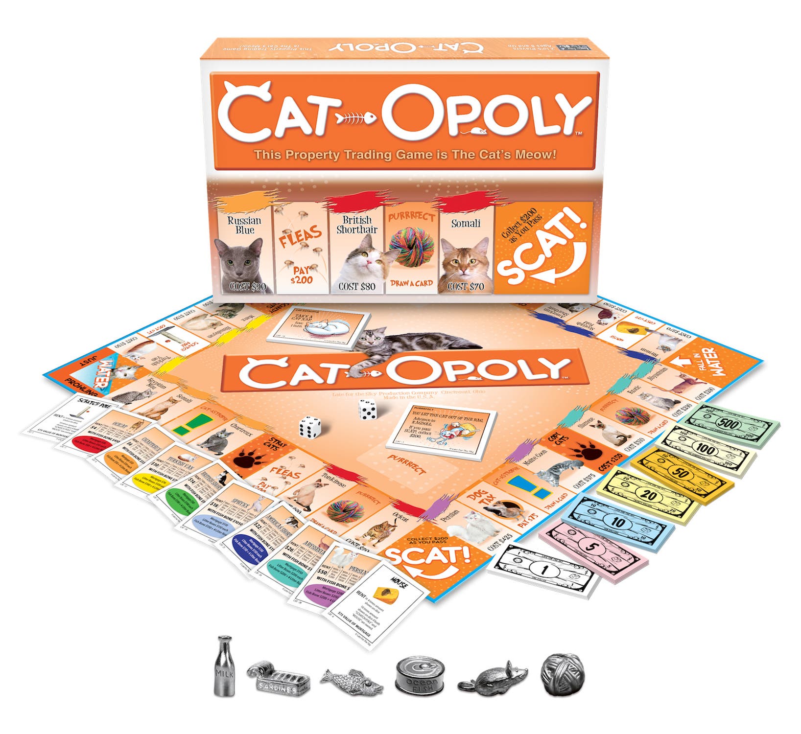 Late for the Sky Catopoly Monopoly Board Game