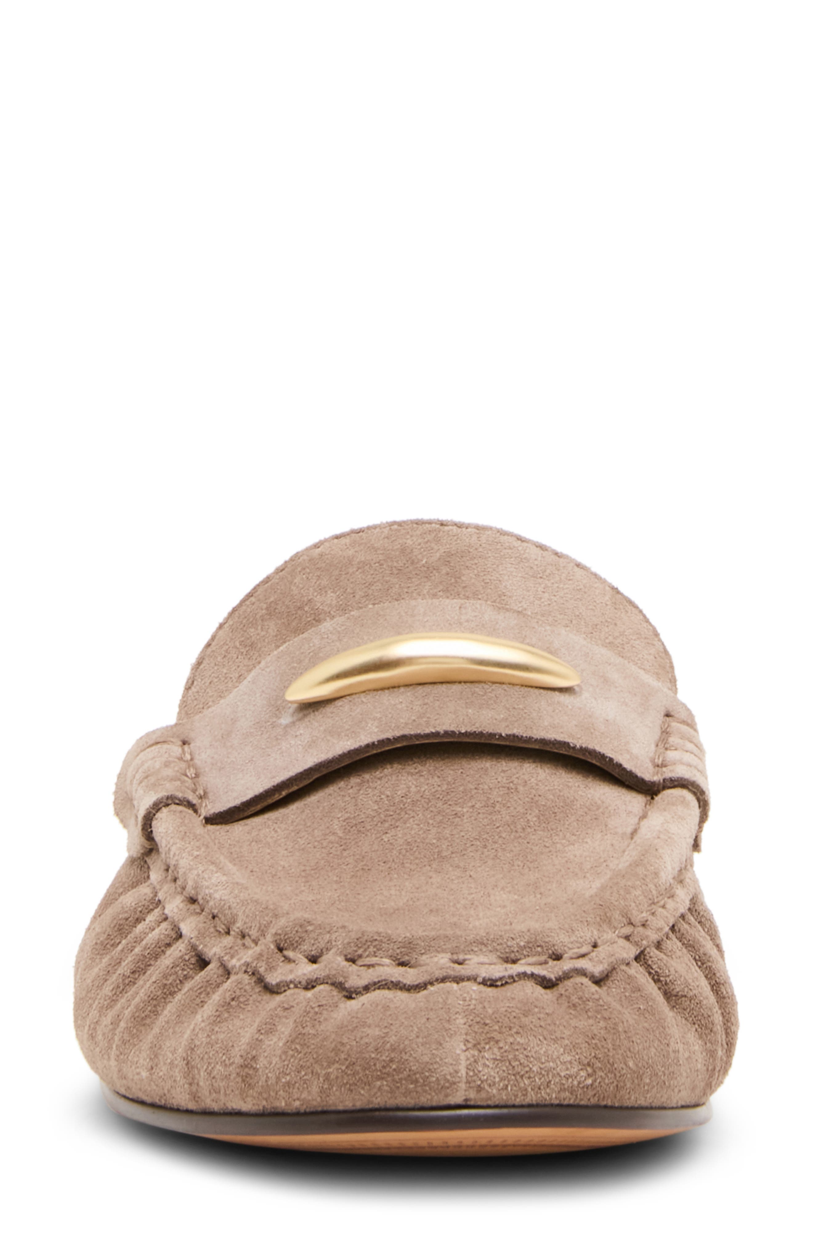 Rixy Metal Crescent Mule, Alternate, color, TAUPE SUEDE