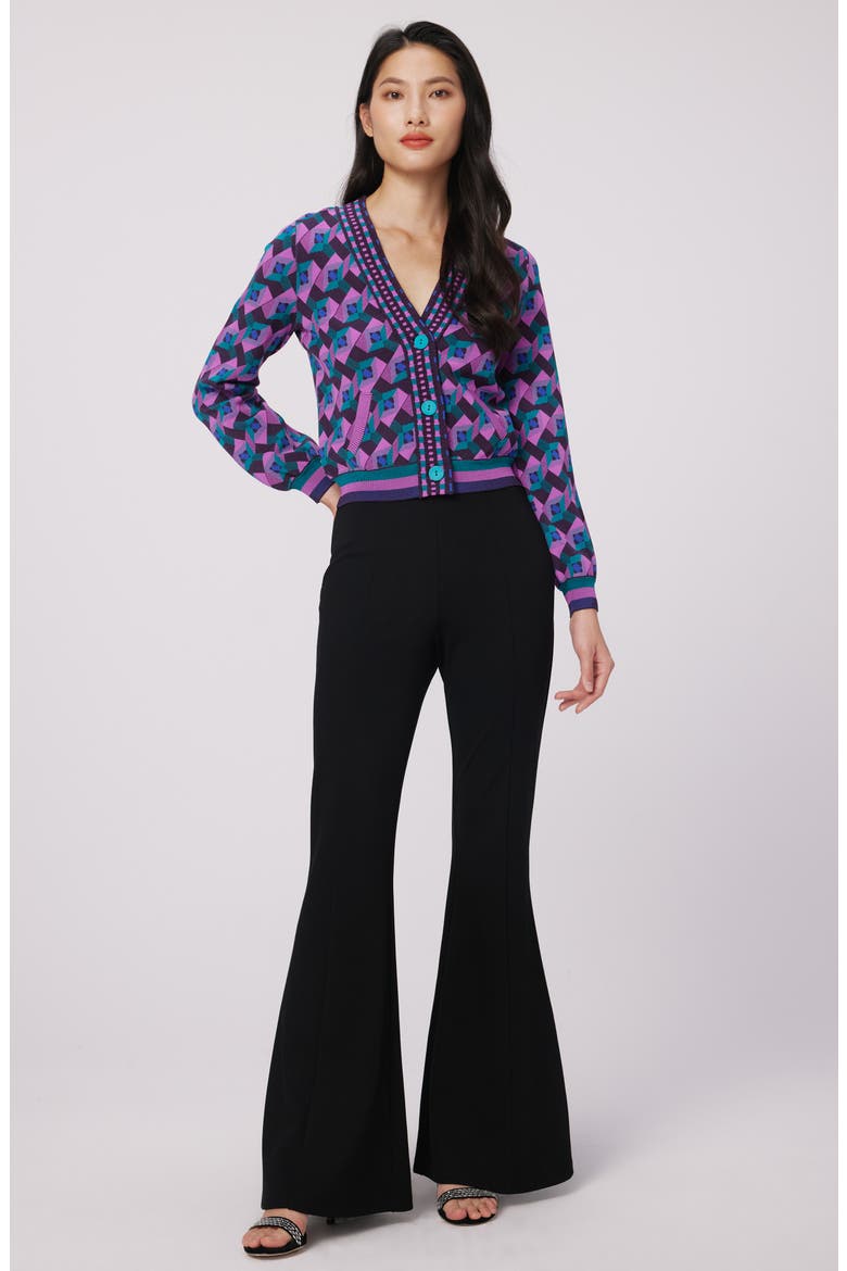 Bryant Geo Print Cardigan, Alternate, color, STAGE BOSS PINK