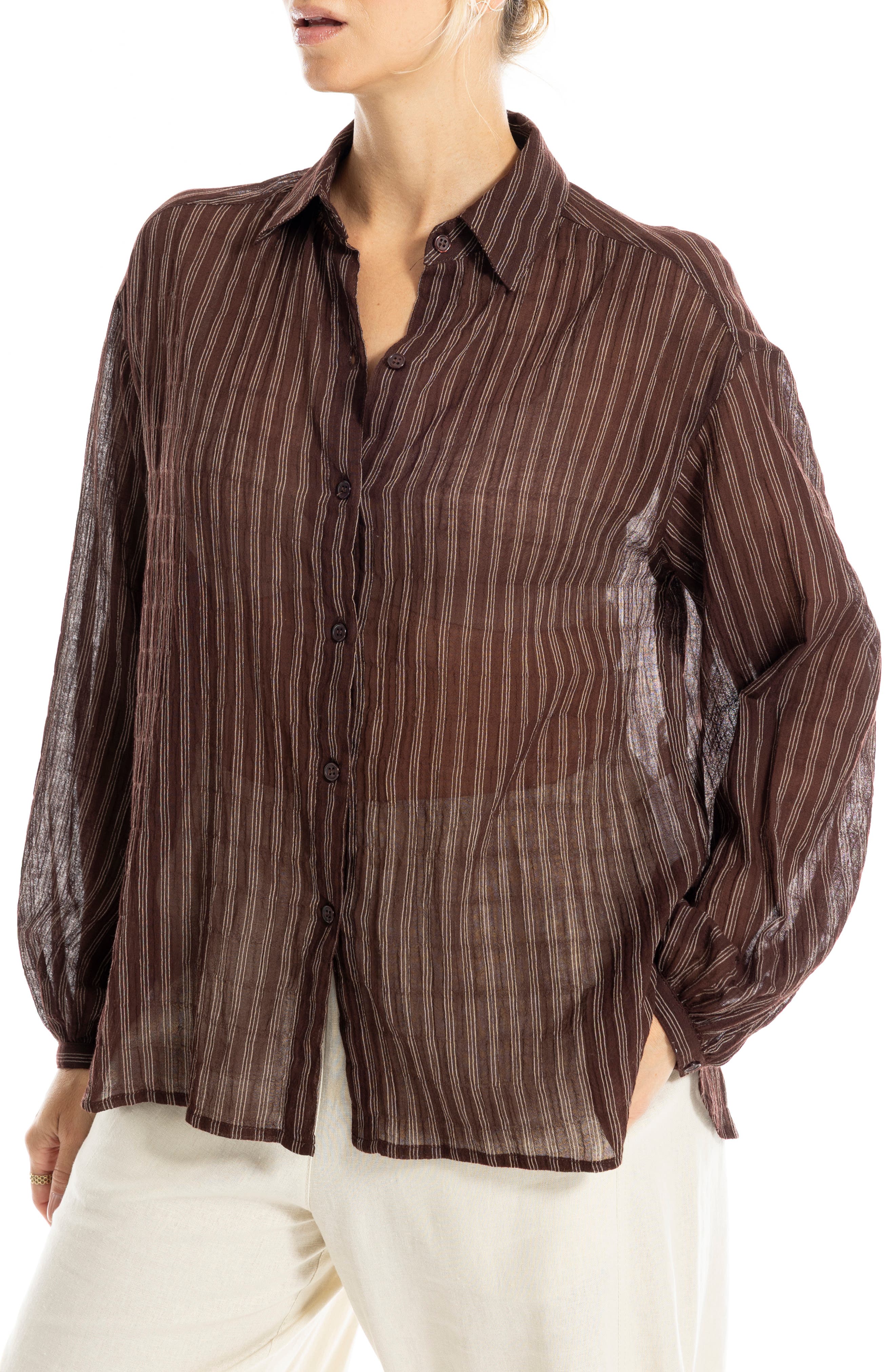 Striped Cotton Gauze Shirt