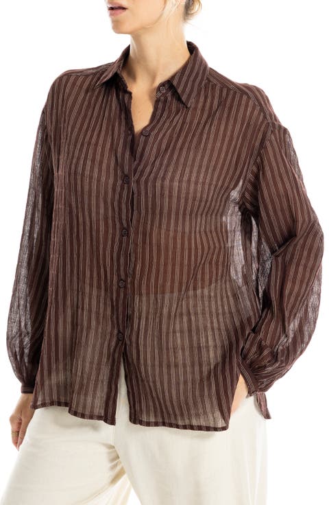 Striped Cotton Gauze Shirt