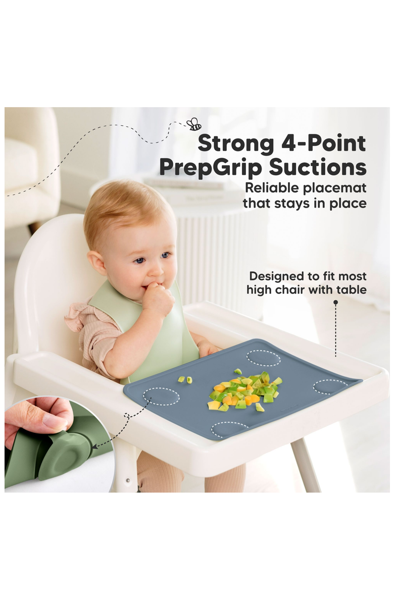 2-Pack Prep Silicone Placemats, Alternate, color, Slate