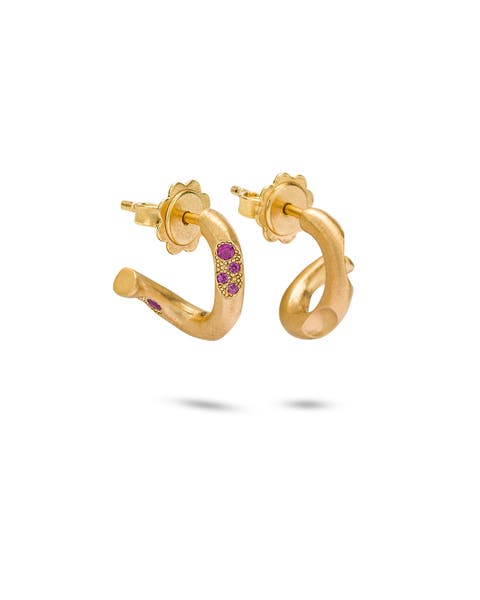 Eden Earrings Natural Gemstones. Handmade in Italy