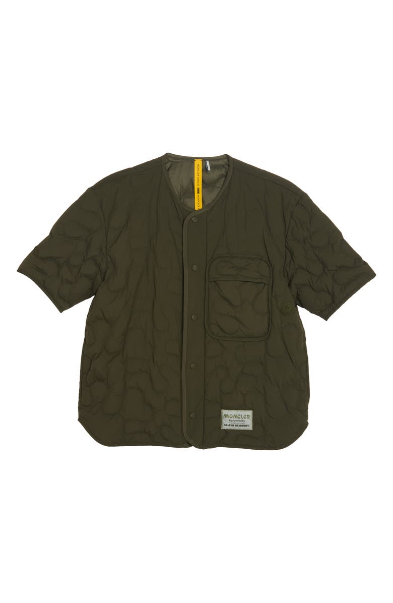 Moncler Genius x Salehe Bembury Short Sleeve Padded Down Shirt, Alternate, color, 