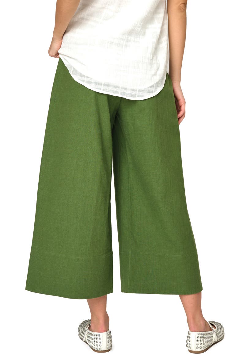 Crop Wide Leg Linen Blend Pants, Alternate, color, OLIVE