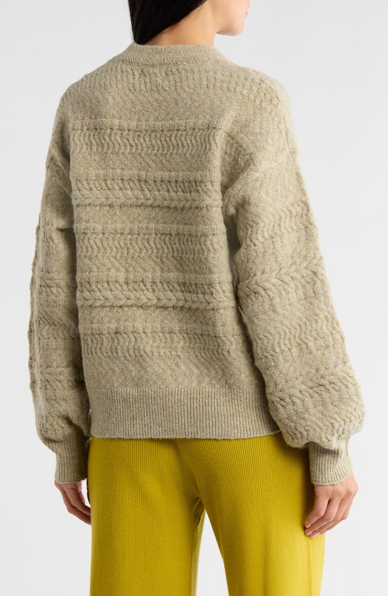 FRNCH Cristina Mixed Stitch Sweater, Alternate, color, Vert