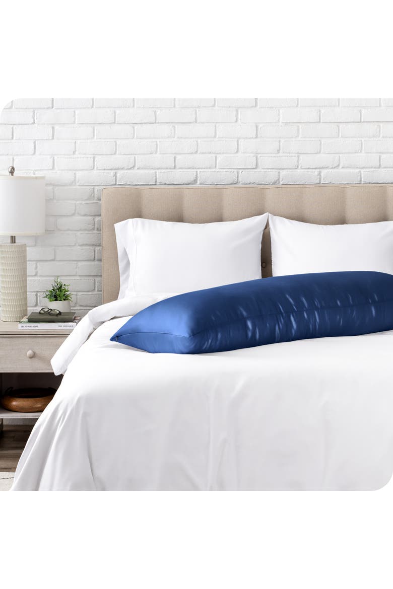 19 Momme 100% Mulberry Silk Pillowcase, Body Size, Alternate, color, Dark Blue