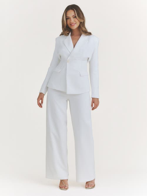 Six Stories Asym Tailored Jacket In White