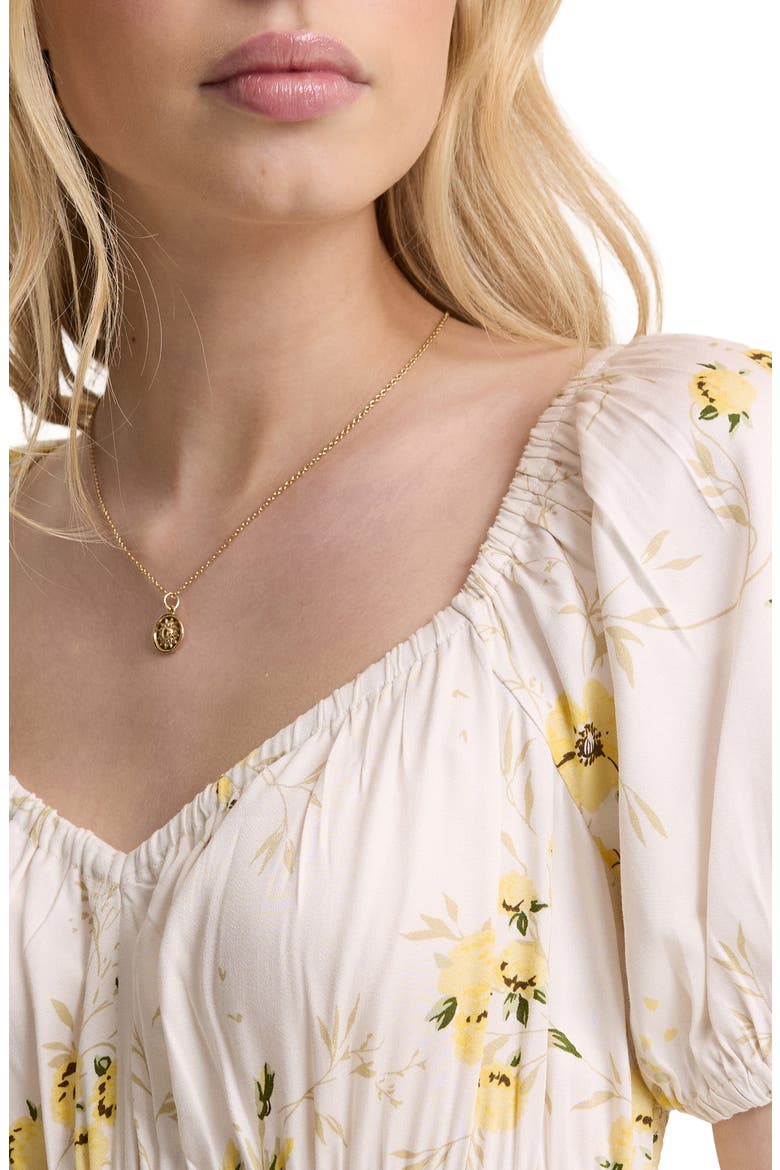 Maryam Floral Midi Dress, Alternate, color, WHITE