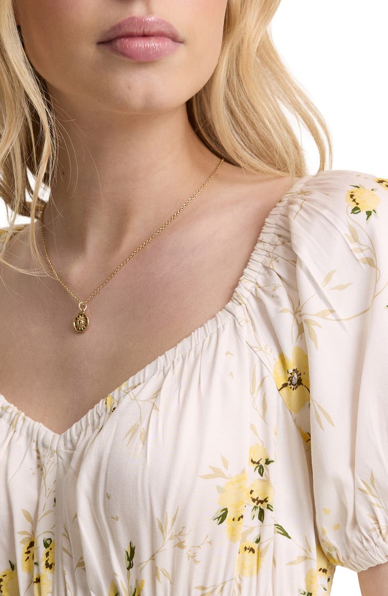 Nobody's Child Maryam Floral Midi Dress, Alternate, color, White