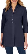 Foxcroft Pamela Stretch Button-Up Tunic