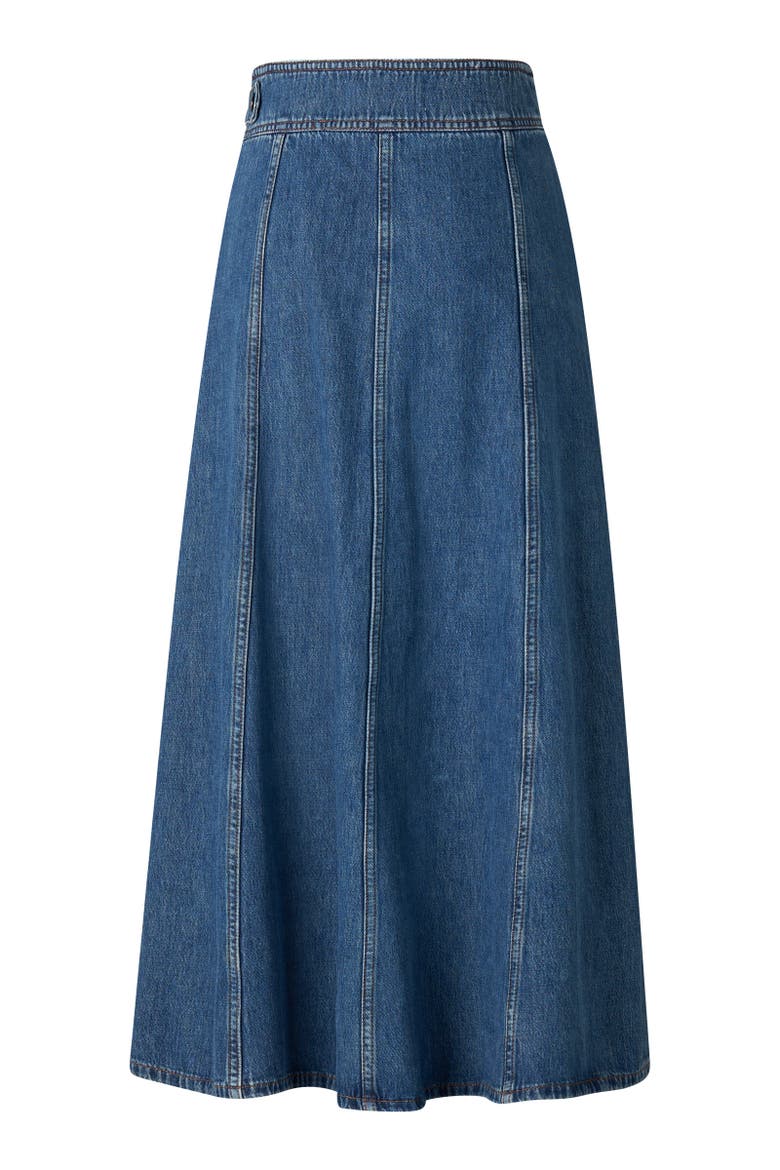 Naila Denim Skirt, Alternate, color, Denim Blue