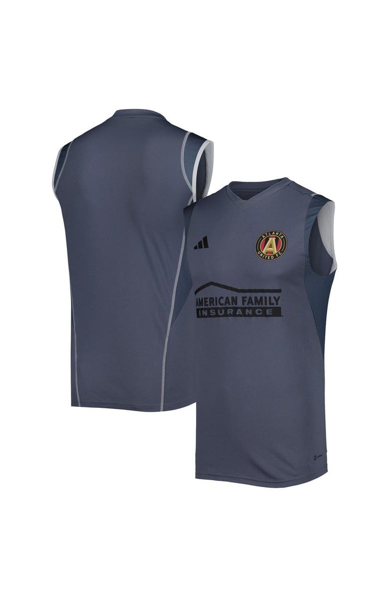 adidas Men's adidas Gray Atlanta United FC 2023 On-Field Sleeveless Training Jersey, Main, color, Gray