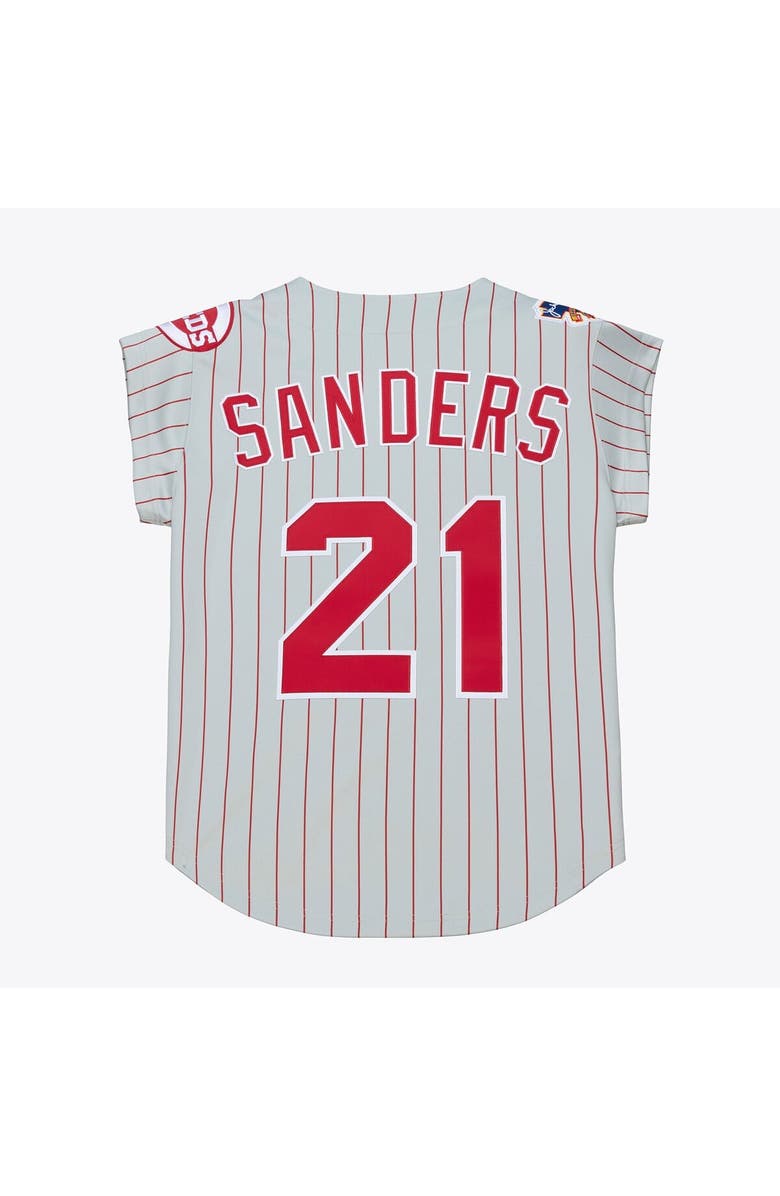 Mitchell & Ness Men's Mitchell & Ness Deion Sanders Gray Cincinnati Reds 1997 Authentic Jersey, Alternate, color, Gray