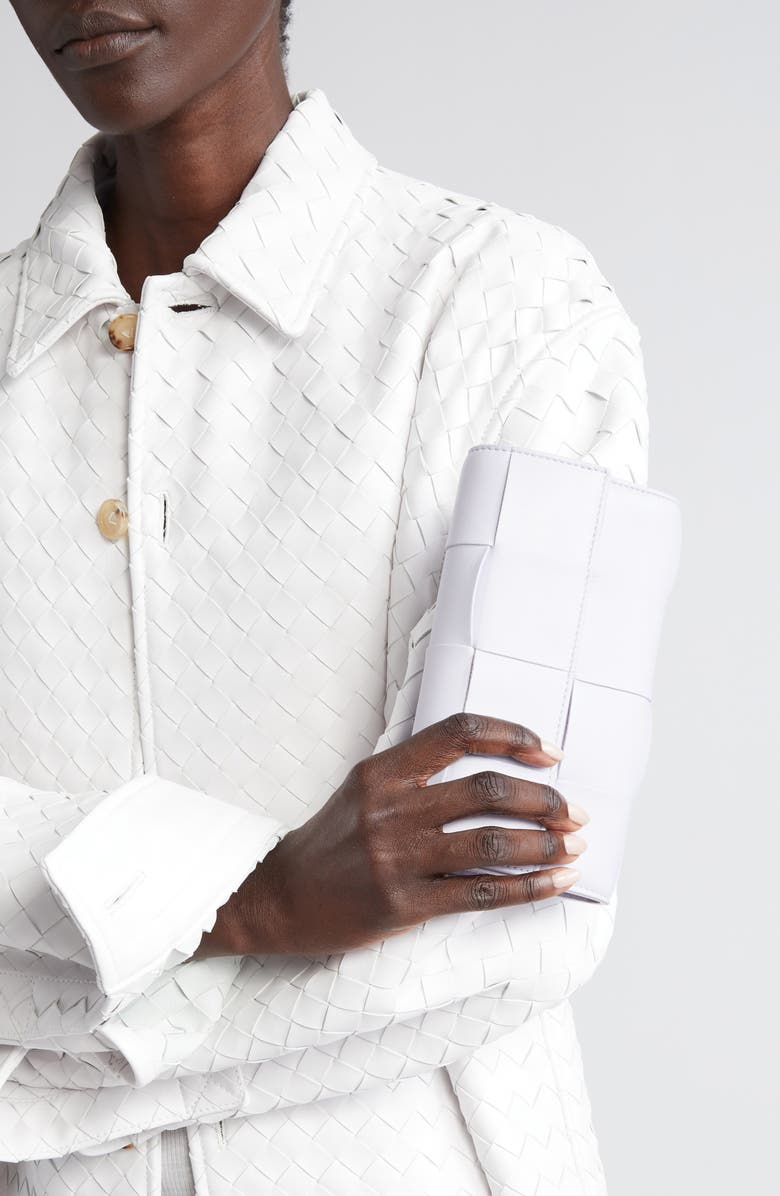 Bottega Veneta Large Intreccio Leather Flap Wallet, Alternate, color, 