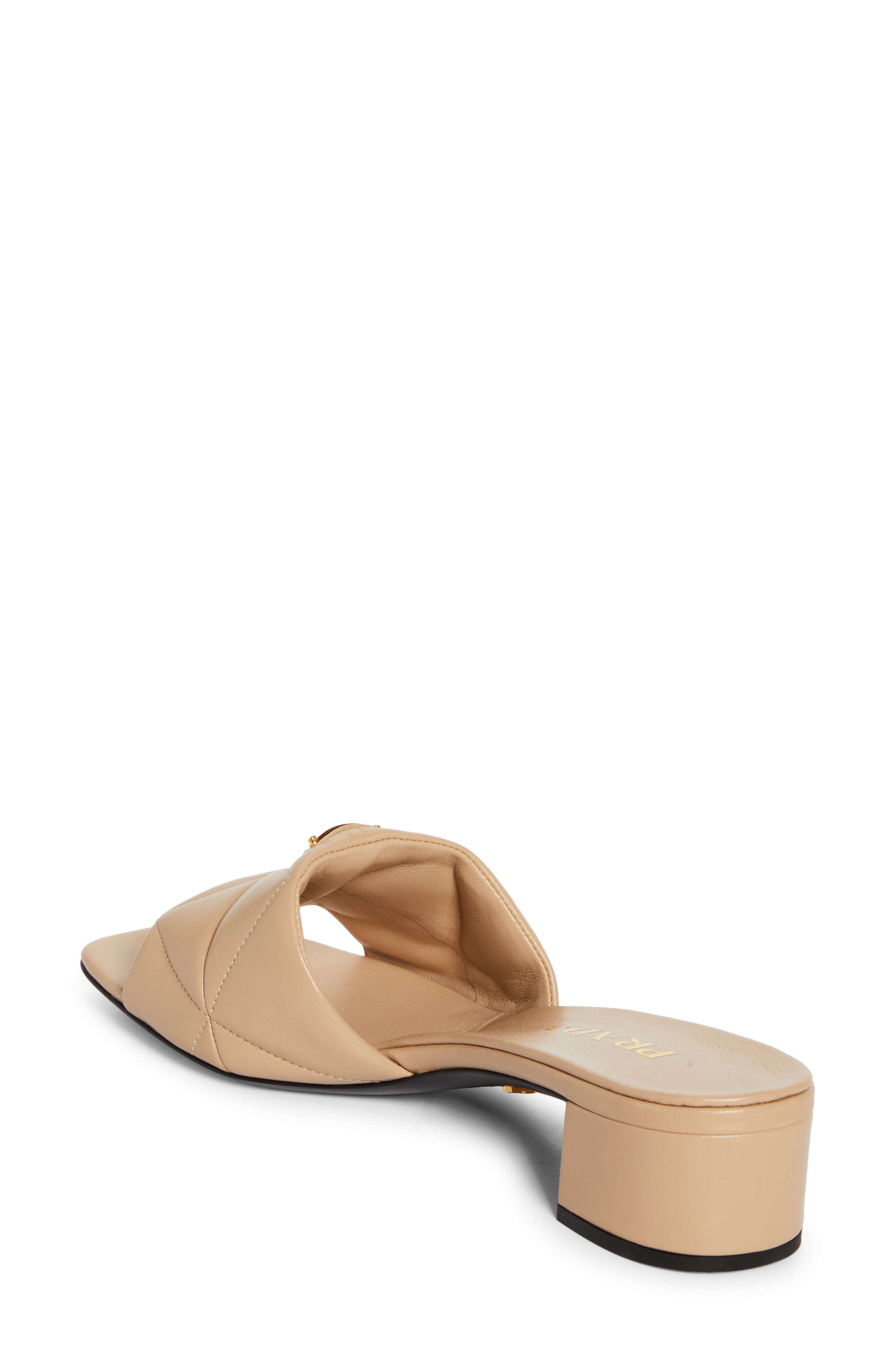 Prada Diagram Slide Sandal, Alternate, color, Sabbia