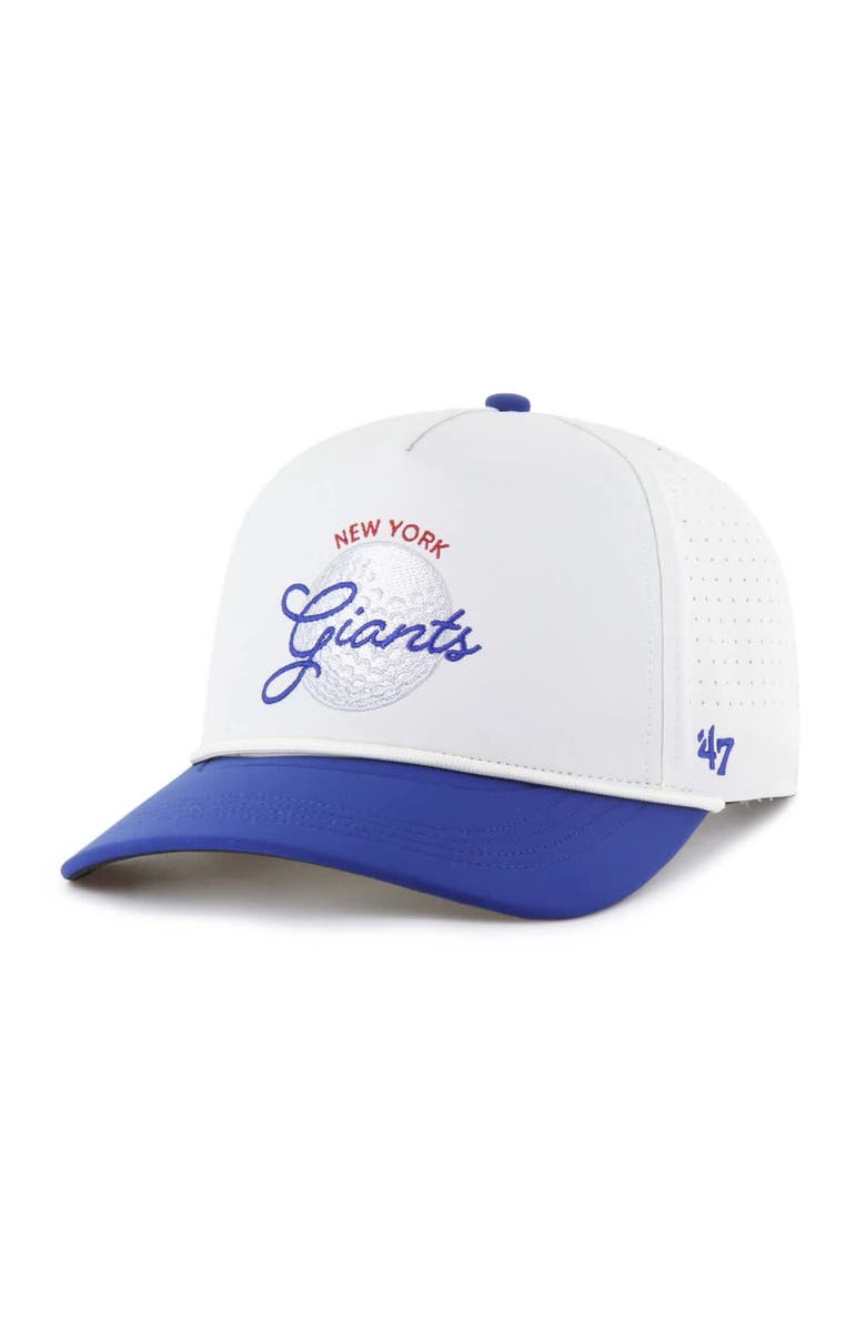 '47 Men's '47 White/Royal New York Giants Gimmie Golf Hitch Rope Adjustable Hat, Alternate, color,