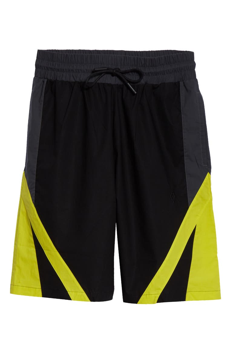 Dynamic Cotton Blend Board Shorts, Alternate, color, BLACK LIME