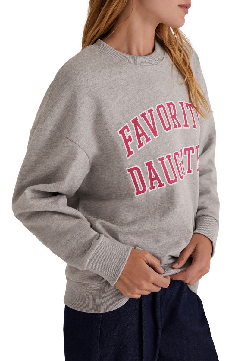 Favorite Daughter Collegiate Cotton Graphic Sweatshirt, Alternate, color, 
