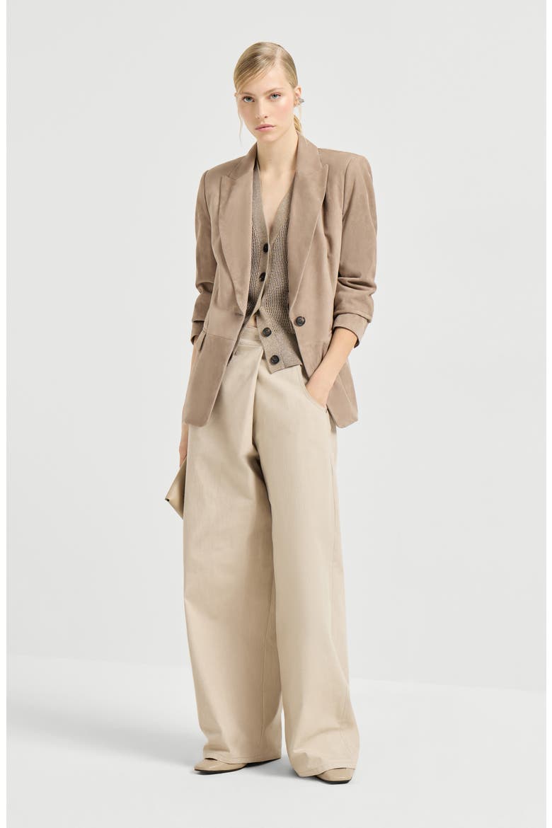Sparkling cotton cardigan, Alternate, color, Walnut