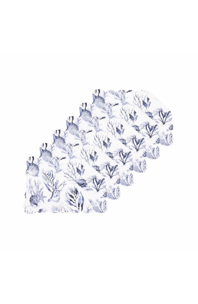 C&F Home Midnight Lagoon Placemats Set of 6, 13" x 19", Main, color, Blue