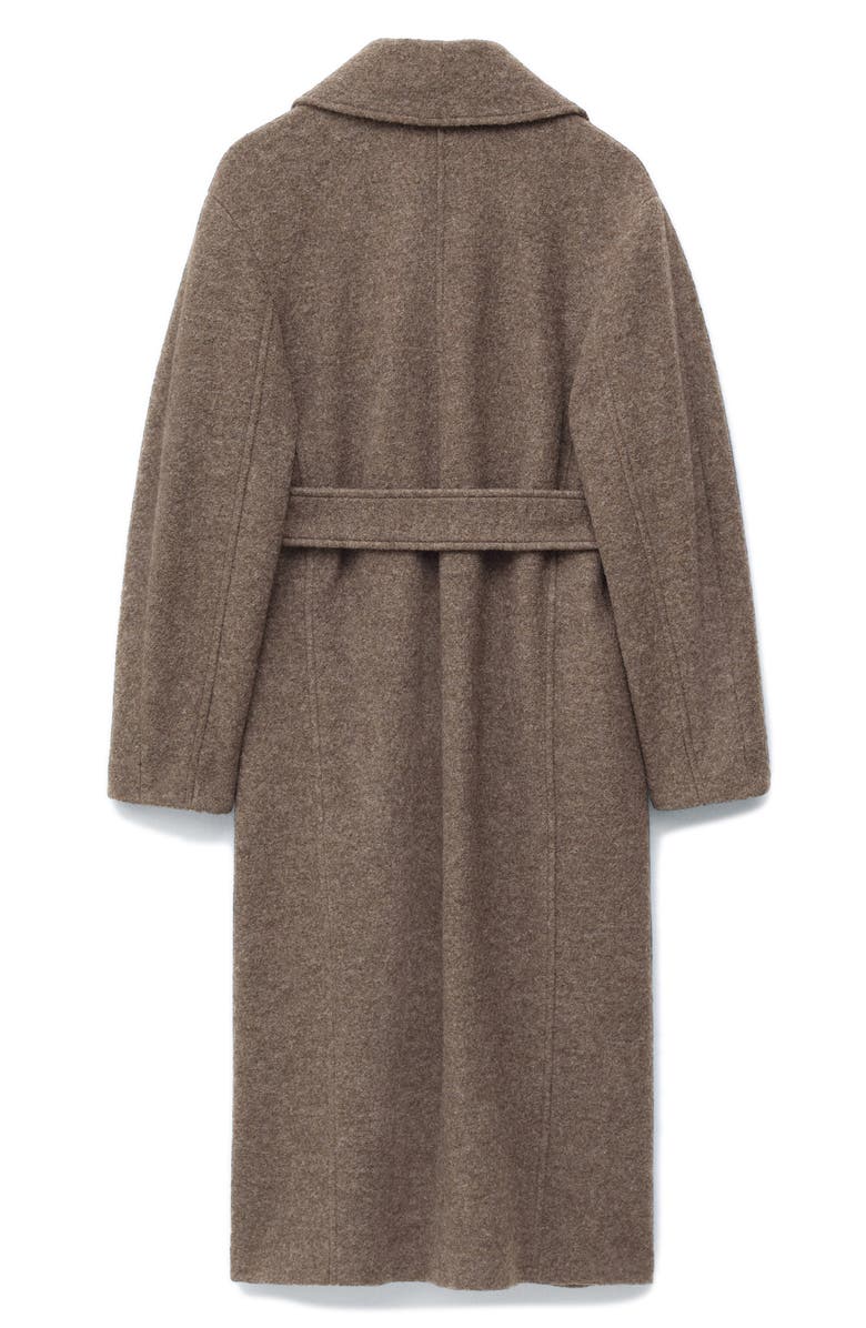 & Other Stories Belted Wool Wrap Coat, Alternate, color, Mole Dark